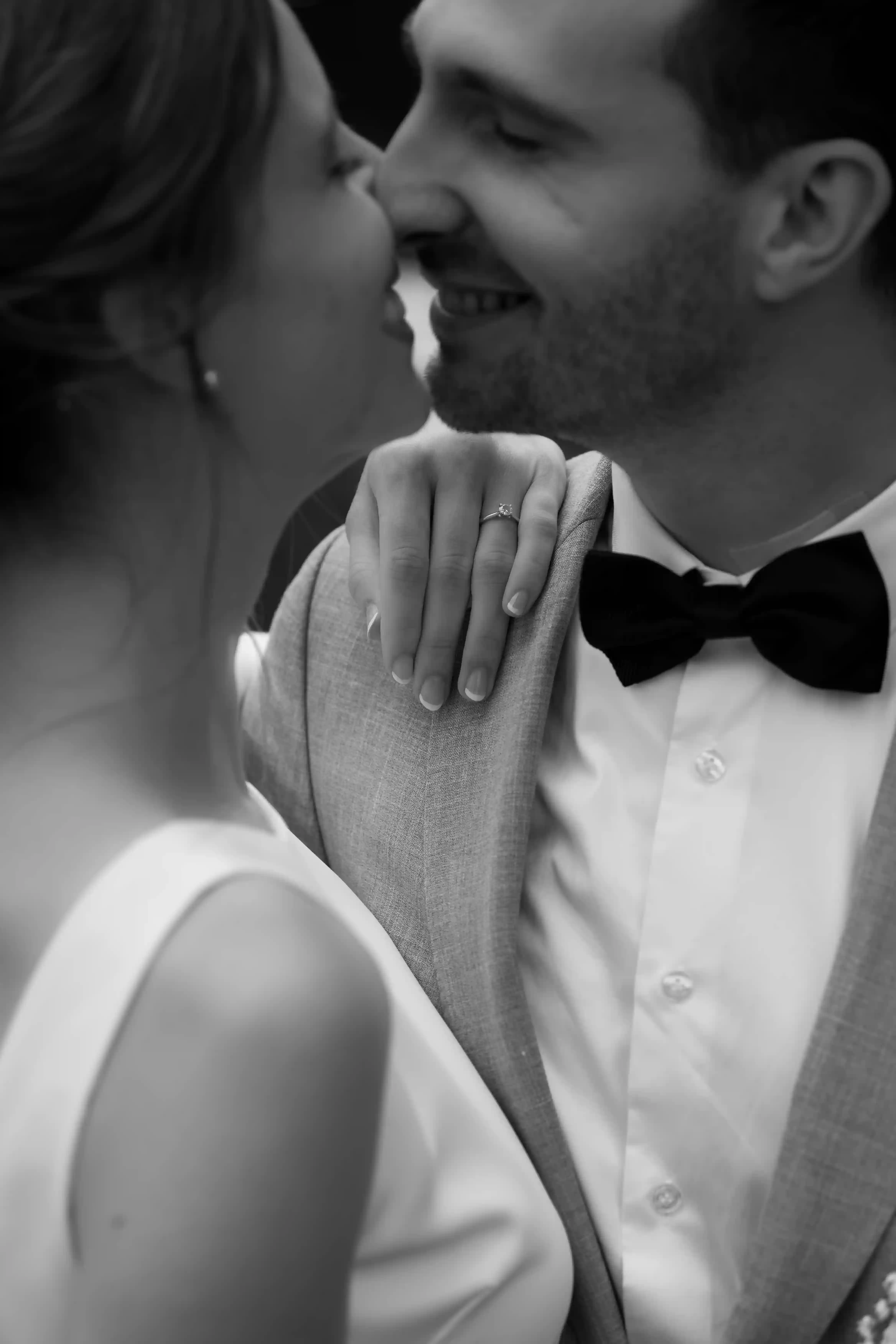 Wedding photography by Bert Van Den Eeckhaut — kissing couple happy love